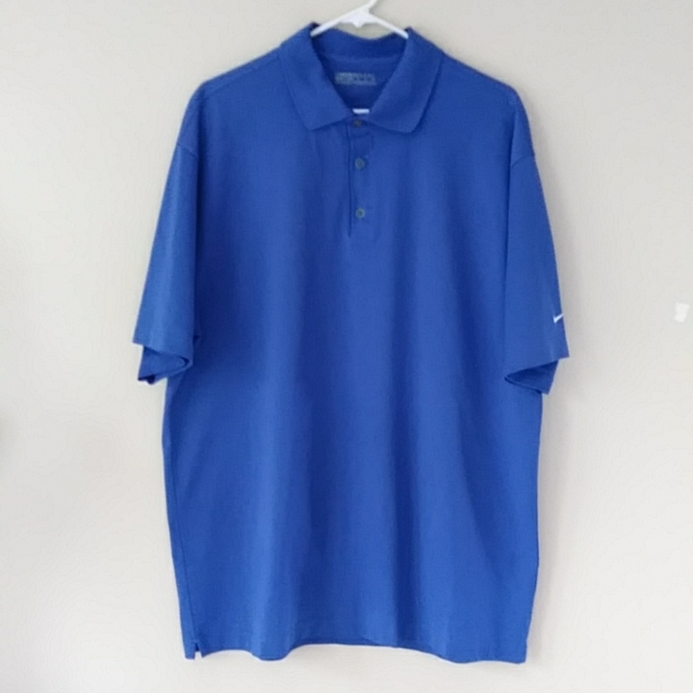 Nike Golf Fit Dry Collared XL Polo Shirt Blue